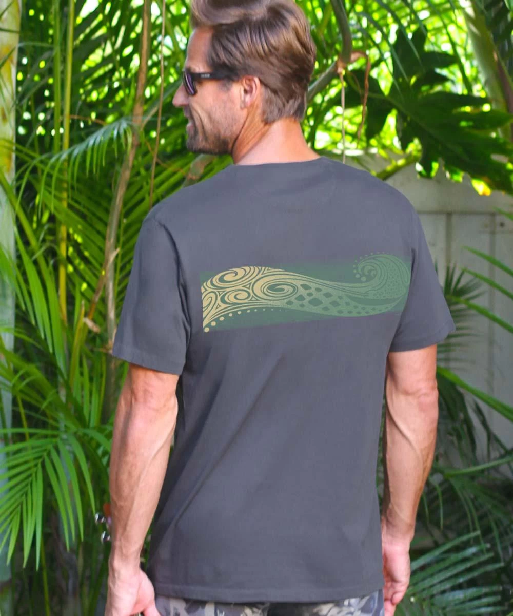 Spotted Ray Band - Smoke Short Sleeve Pima T-Shirt 4 Spotted Ray Band - Smoke Short Sleeve Pima T-Shirt - Image 2