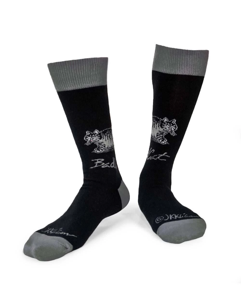 B. Kliban Bad Cat - Graphic Cotton Crew Socks 4 B. Kliban Bad Cat - Graphic Cotton Crew Socks - Image 2