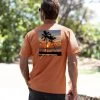 Palm Ocean View - Cinnamon Dyed Short Sleeve Crewneck T-Shirt -Freedom Style Shop 0e7e0712 528a 4f94 a4bb 7ab1837d412e