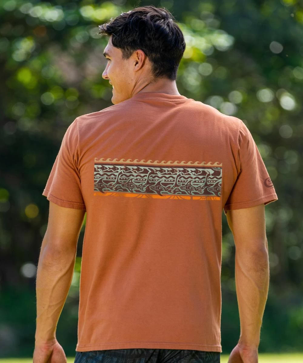 Mano Guardian Band - Cinnamon Dyed Short Sleeve Crewneck T-Shirt 4 Mano Guardian Band - Cinnamon Dyed Short Sleeve Crewneck T-Shirt - Image 2