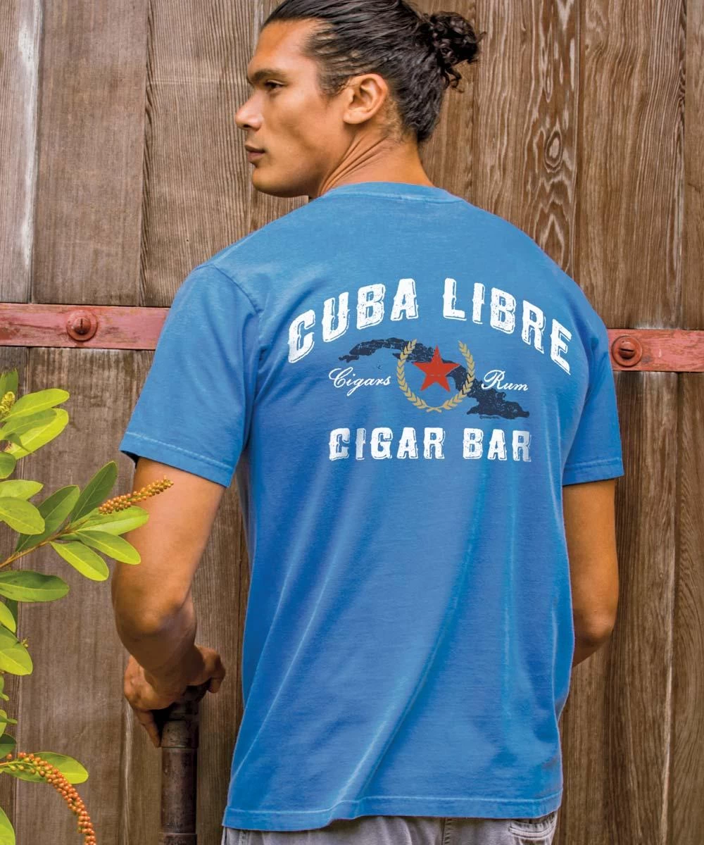 Cuba Libre - Blue Hawaii Dyed Short Sleeve Crewneck T-Shirt 3 Cuba Libre - Blue Hawaii Dyed Short Sleeve Crewneck T-Shirt