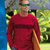 Maori Band - Rugby Red Long Sleeve Pima T-Shirt -Freedom Style Shop 171460e9 c8da 41fe af6f 1699c683a9bf