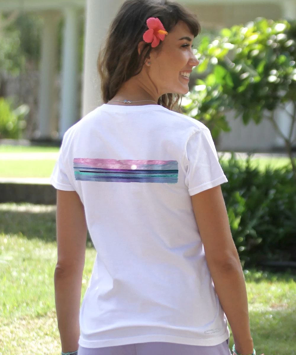 Watercolor Scenic Band - White Short Sleeve Crewneck T-Shirt 4 Watercolor Scenic Band - White Short Sleeve Crewneck T-Shirt - Image 2