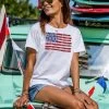 Daisy Flag - White Short Sleeve Scoop Neck T-Shirt 1 Daisy Flag - White Short Sleeve Scoop Neck T-Shirt -Freedom Style Shop 191cd160 47d1 4182 b7b1 2fd7ca4d07dc