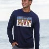 B. Kliban Warning Of Christmas Cat - Navy Long Sleeve Crewneck T-Shirt 2 B. Kliban Warning Of Christmas Cat - Navy Long Sleeve Crewneck T-Shirt -Freedom Style Shop 19a8a601 0a57 4604 98c3 a9fcd5e95821