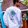 Maui Brewing Co Logo New Splatter - White Long Sleeve Crewneck T-Shirt -Freedom Style Shop 1a1f9f90 6d32 4bd8 a9e4 f9fa2d3e7437
