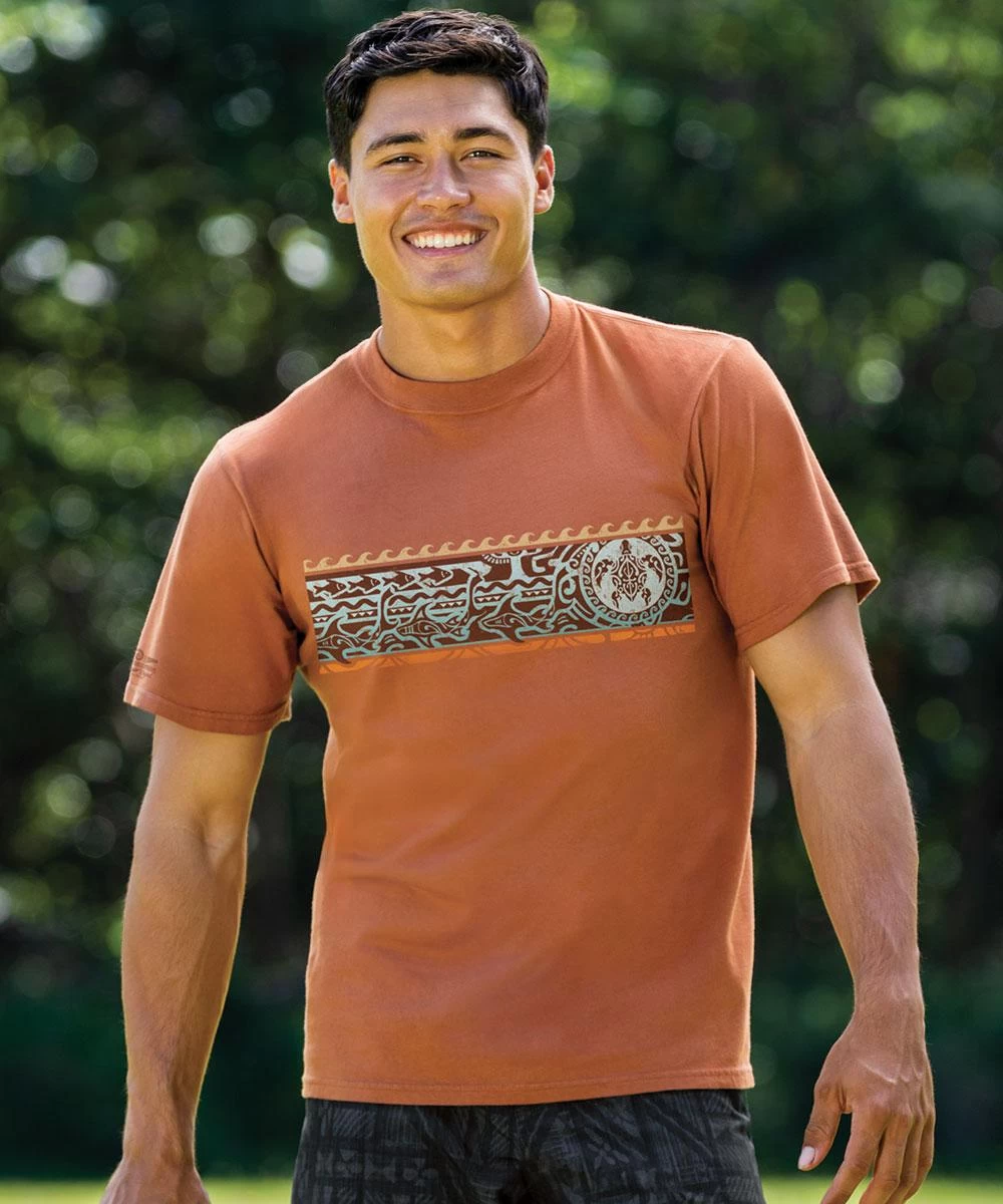 Mano Guardian Band - Cinnamon Dyed Short Sleeve Crewneck T-Shirt 3 Mano Guardian Band - Cinnamon Dyed Short Sleeve Crewneck T-Shirt