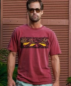 Bird Of Paradise Band - Paradise Red Dyed Short Sleeve Crewneck T-Shirt