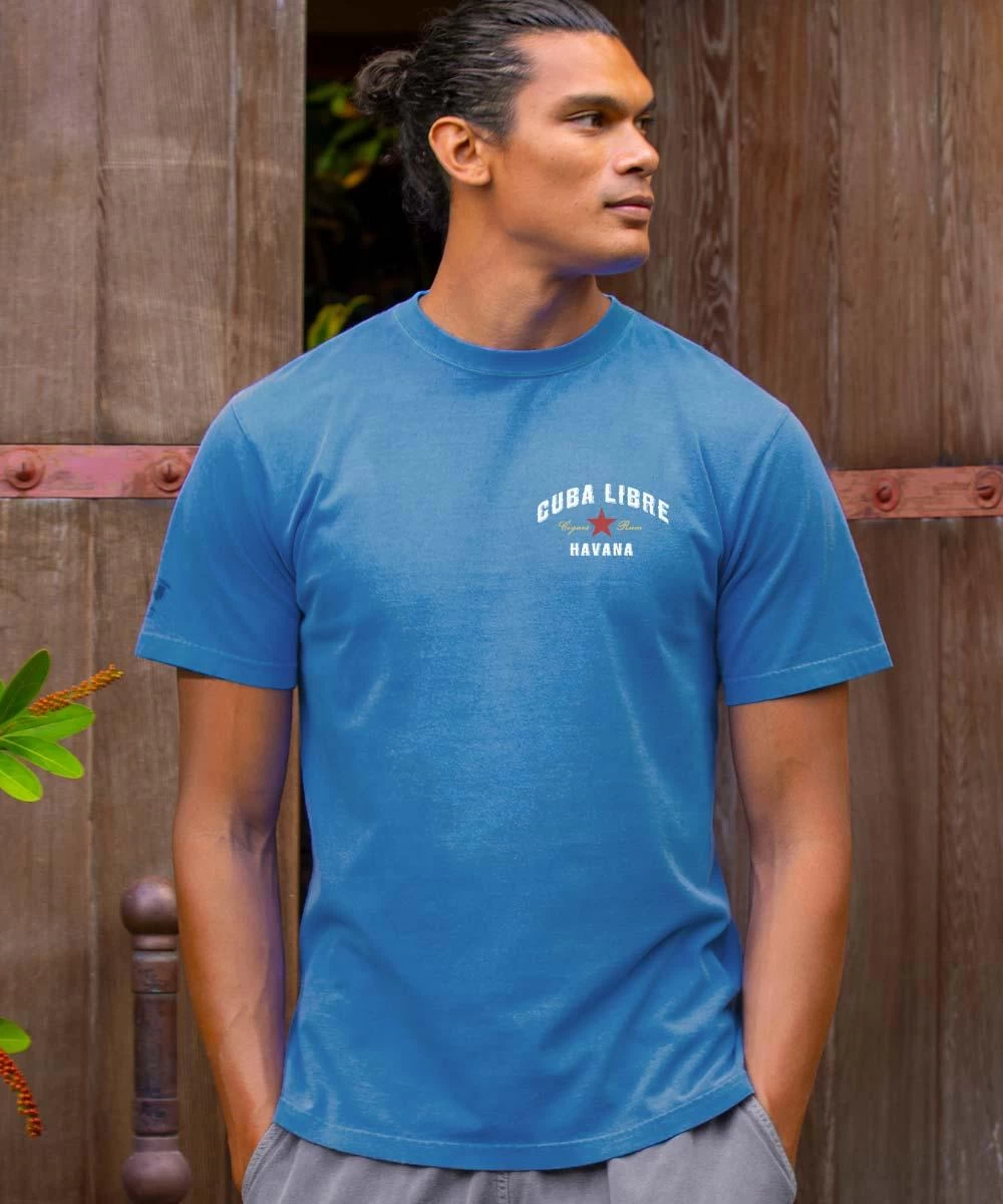 Cuba Libre - Blue Hawaii Dyed Short Sleeve Crewneck T-Shirt 4 Cuba Libre - Blue Hawaii Dyed Short Sleeve Crewneck T-Shirt - Image 2