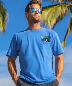 Kalapana - Blue Hawaii Dyed Short Sleeve Crewneck T-Shirt -Freedom Style Shop 2616ab52 d3f5 4b5d a74e 5bb77f3b72b7