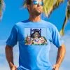 B. Kliban Artist Cat - Blue Hawaii Dyed Short Sleeve Crewneck T-Shirt 1 B. Kliban Artist Cat - Blue Hawaii Dyed Short Sleeve Crewneck T-Shirt -Freedom Style Shop 264f8d55 9357 4555 aa7b e295a30185fd