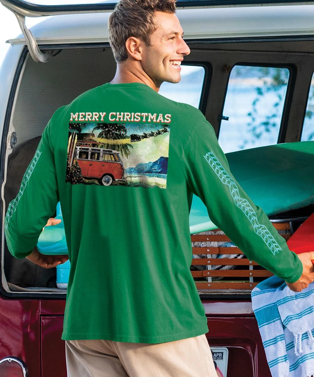 Volkswagen Believe Sunset - Wintergreen Dyed Long Sleeve Crewneck T-Shirt 3 Volkswagen Believe Sunset - Wintergreen Dyed Long Sleeve Crewneck T-Shirt
