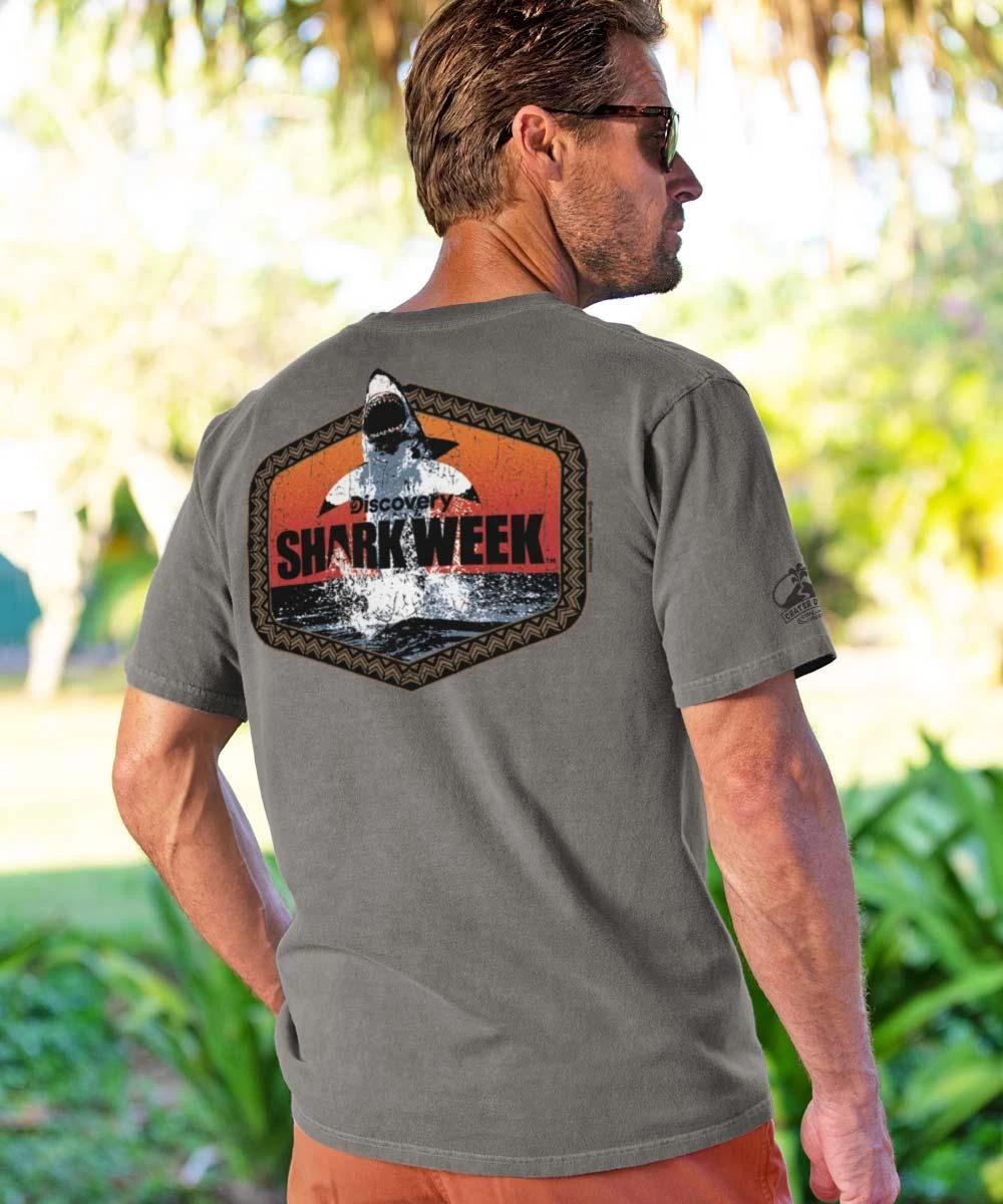 Discovery Channel Great White Breach - Crater Dyed® Short Sleeve Crewneck T-Shirt 3 Discovery Channel Great White Breach - Crater Dyed® Short Sleeve Crewneck T-Shirt