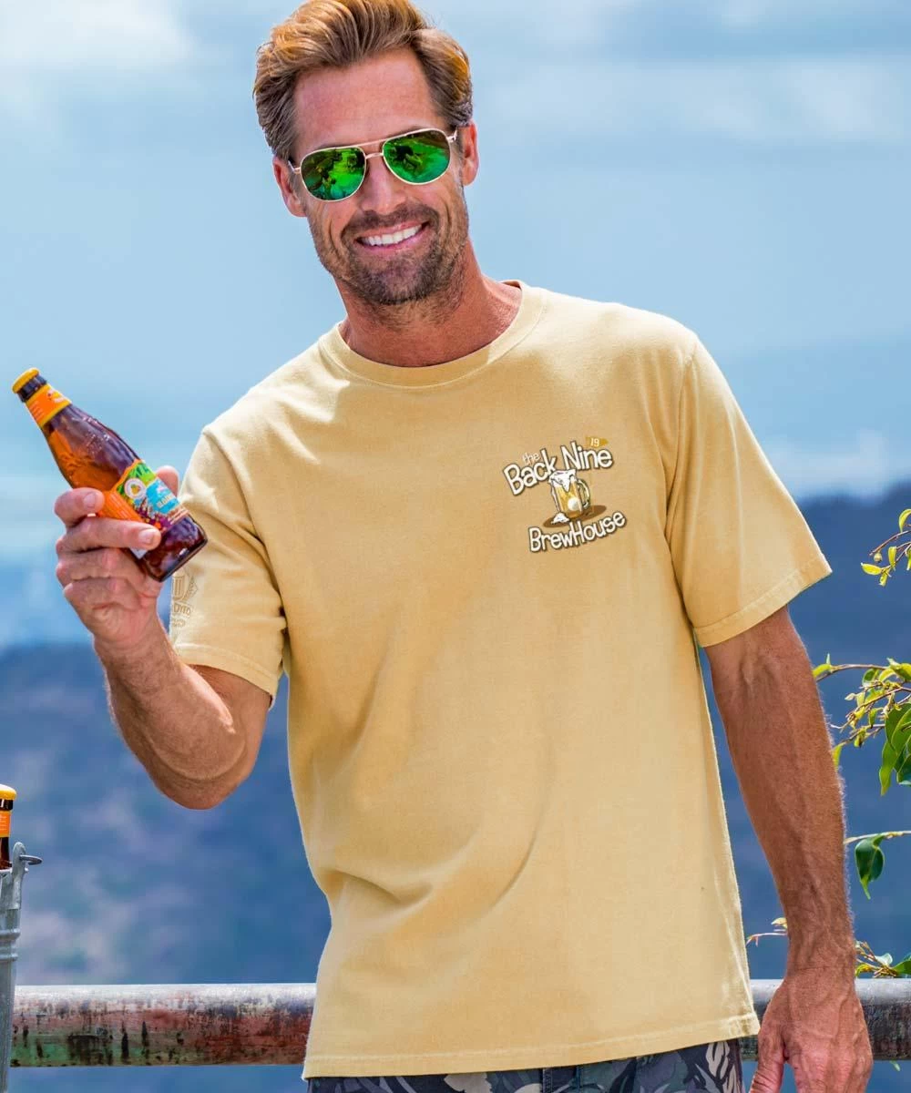 Back Nine - Pale Ale Dyed Short Sleeve Crewneck T-Shirt 4 Back Nine - Pale Ale Dyed Short Sleeve Crewneck T-Shirt - Image 2