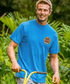 Live With Aloha - Blue Hawaii Dyed Short Sleeve Crewneck T-Shirt -Freedom Style Shop 38cfceb4 7341 4e6e a548 33ca08acd3e0