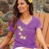 Plumeria Breeze - Violet Short Sleeve Pima V-Neck T-Shirt 2 Plumeria Breeze - Violet Short Sleeve Pima V-Neck T-Shirt -Freedom Style Shop 3ad6e0d3 57ac 473f ba80 7d3549944e4b