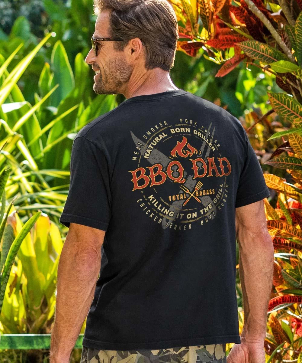 Natural Born Griller - Black Short Sleeve Crewneck T-Shirt 3 Natural Born Griller - Black Short Sleeve Crewneck T-Shirt