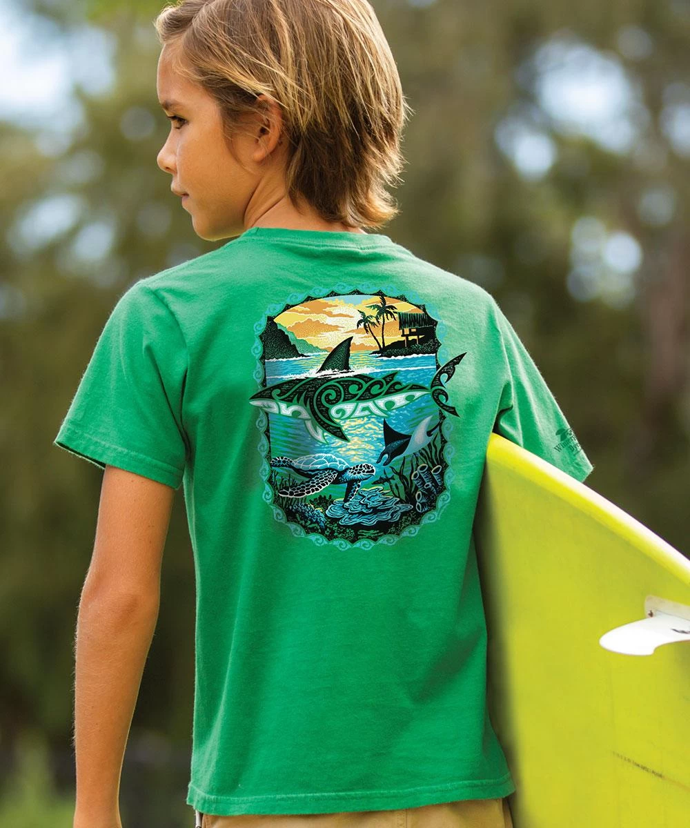 Mano Sunrise - Wintergreen Dyed Short Sleeve Crewneck T-Shirt 3 Mano Sunrise - Wintergreen Dyed Short Sleeve Crewneck T-Shirt