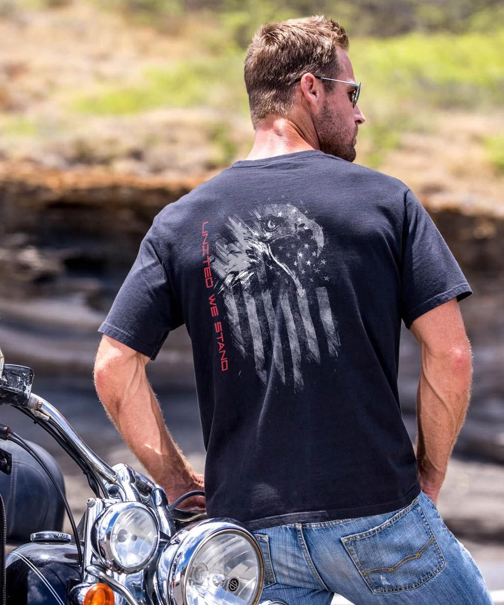 United Eagle - Black Short Sleeve Crewneck T-Shirt 3 United Eagle - Black Short Sleeve Crewneck T-Shirt