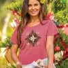Plumeria Hollies - Paradise Red Dyed Short Sleeve Scoop Neck T-Shirt 1 Plumeria Hollies - Paradise Red Dyed Short Sleeve Scoop Neck T-Shirt -Freedom Style Shop 42cca9de e4c1 4659 bb50 bfc9678580ec
