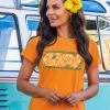 Flower Band - Apricot Dyed Short Sleeve Crewneck T-Shirt 2 Flower Band - Apricot Dyed Short Sleeve Crewneck T-Shirt -Freedom Style Shop 44b4a2ab 18ac 4eb4 a3c4 6107171dc6bf