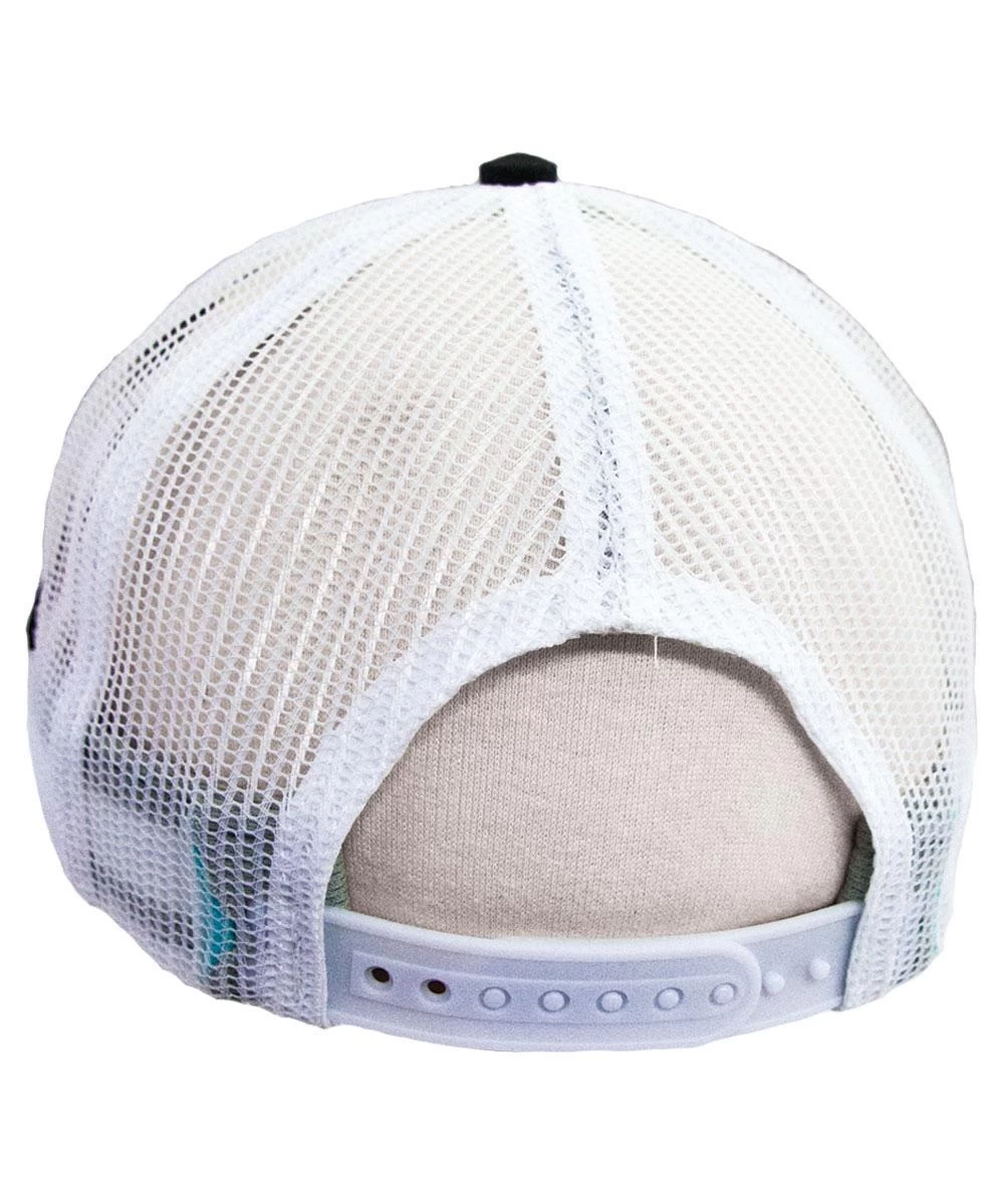 Woodcut Shark - Charcoal Trucker Hat 4 Woodcut Shark - Charcoal Trucker Hat - Image 2