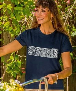 Tropical Tribal Band - Navy Short Sleeve Crewneck T-Shirt