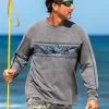 Linear Sealife - Crater Dyed® Long Sleeve Crewneck T-Shirt