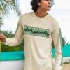 Tri Mano Band - Coconut Dyed Long Sleeve Crewneck T-Shirt -Freedom Style Shop 4f1dc06a 3fea 4376 b054 a504edf9338a