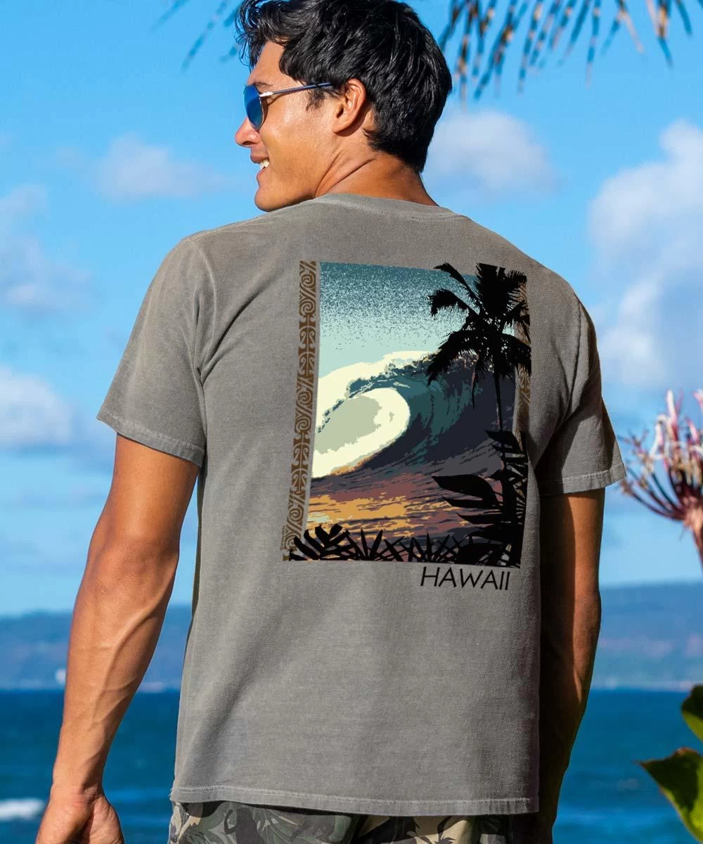 Tropical Big Wave - Crater Dyed® Short Sleeve Crewneck T-Shirt 3 Tropical Big Wave - Crater Dyed® Short Sleeve Crewneck T-Shirt
