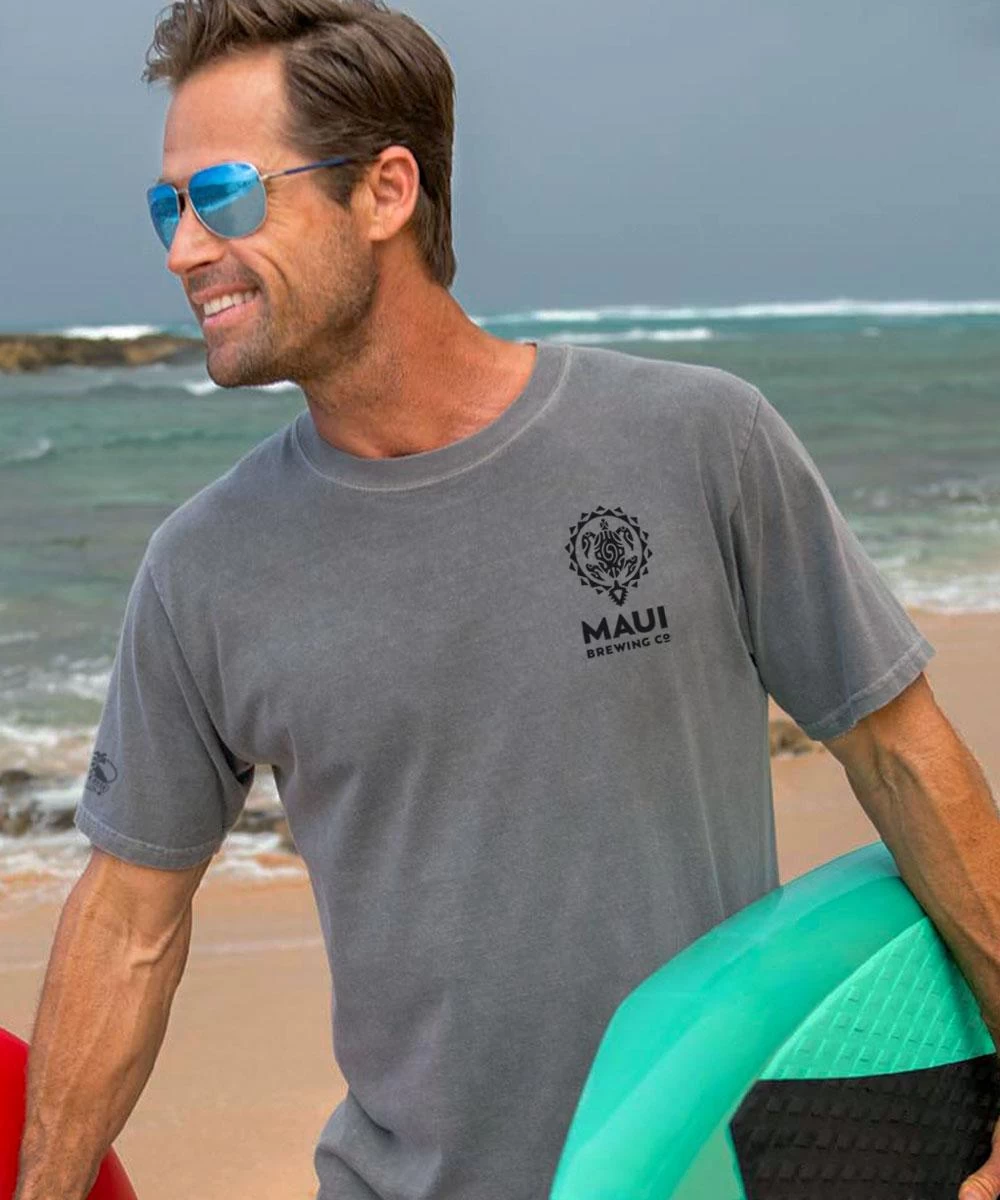 Maui Brewing Co Wild Hog Stout - Crater Dyed® Short Sleeve Crewneck T-Shirt 4 Maui Brewing Co Wild Hog Stout - Crater Dyed® Short Sleeve Crewneck T-Shirt - Image 2