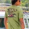 Volkswagen Tikis Grill & Bar Surf Van - Hemp Dyed Short Sleeve Crewneck T-Shirt