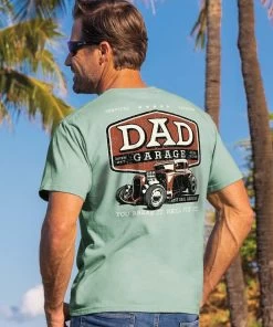 Dad Garage Service - Seaglass Short Sleeve Crewneck T-Shirt