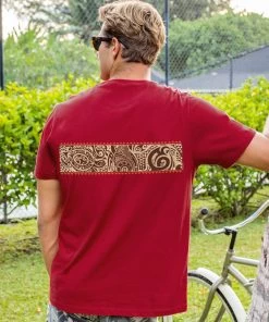 Ekomo Mai Band - Rugby Red Short Sleeve Pima T-Shirt -Freedom Style Shop 54f81b9c b5df 4239 b7dc e4894c01af98