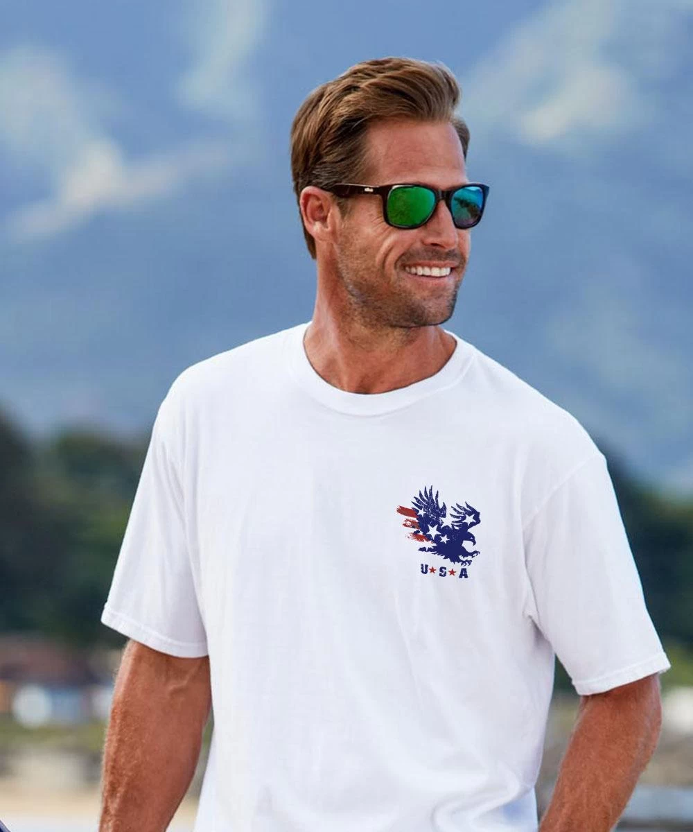 American Pride - White Short Sleeve Crewneck T-Shirt 4 American Pride - White Short Sleeve Crewneck T-Shirt - Image 2