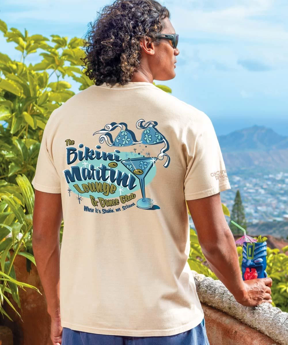 Bikini Martini - Coconut Dyed Short Sleeve Crewneck T-Shirt 3 Bikini Martini - Coconut Dyed Short Sleeve Crewneck T-Shirt