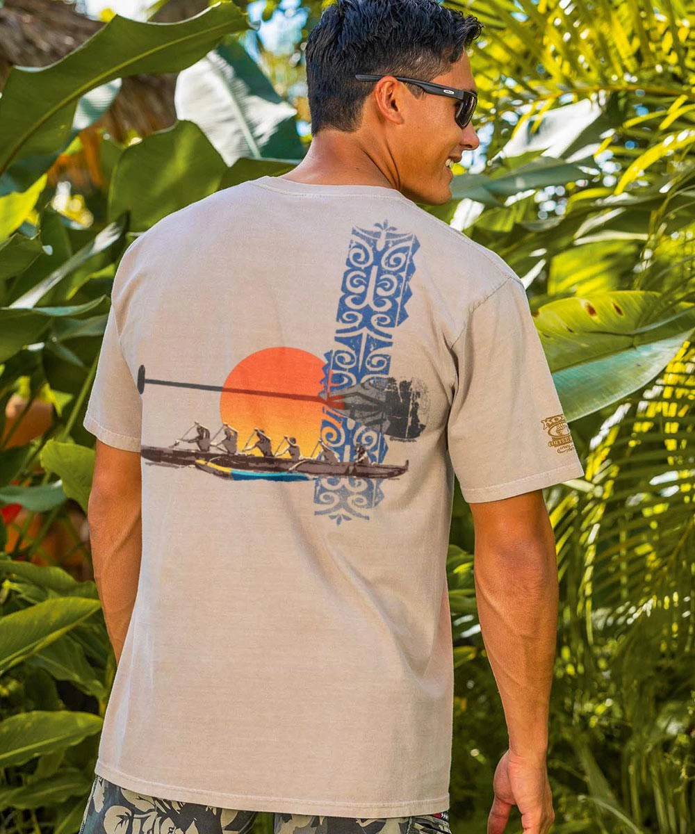 Paddle Out - Kona Coffee Dyed Short Sleeve Crewneck T-Shirt 3 Paddle Out - Kona Coffee Dyed Short Sleeve Crewneck T-Shirt