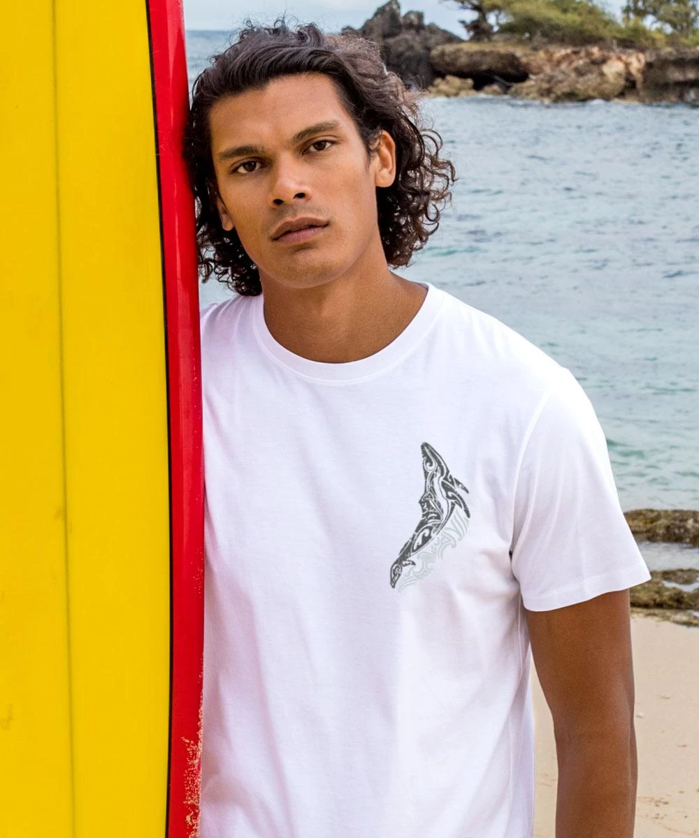 Koholas - White Short Sleeve Pima T-Shirt 4 Koholas - White Short Sleeve Pima T-Shirt - Image 2