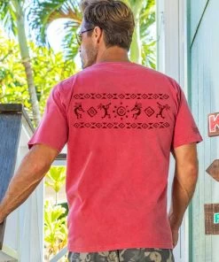Kokopelli Sol - Paradise Red Dyed Short Sleeve Crewneck T-Shirt 5 Kokopelli Sol - Paradise Red Dyed Short Sleeve Crewneck T-Shirt -Freedom Style Shop 5f5292fb 606a 4a3c 86a0 c0b1dedc68e0