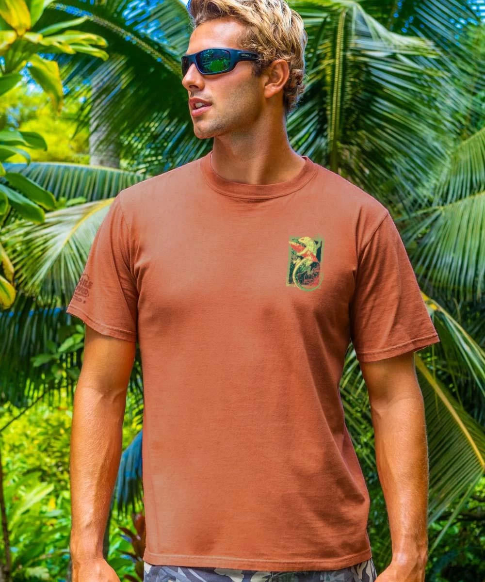 Maui Surf Co. Green Gecko - Chile Dyed Short Sleeve Crewneck T-Shirt 4 Maui Surf Co. Green Gecko - Chile Dyed Short Sleeve Crewneck T-Shirt - Image 2
