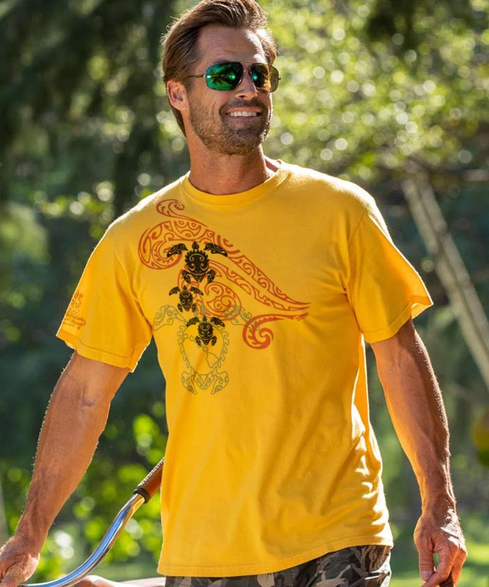 Tribal Ohana - Pineapple Dyed Short Sleeve Crewneck T-Shirt 3 Tribal Ohana - Pineapple Dyed Short Sleeve Crewneck T-Shirt