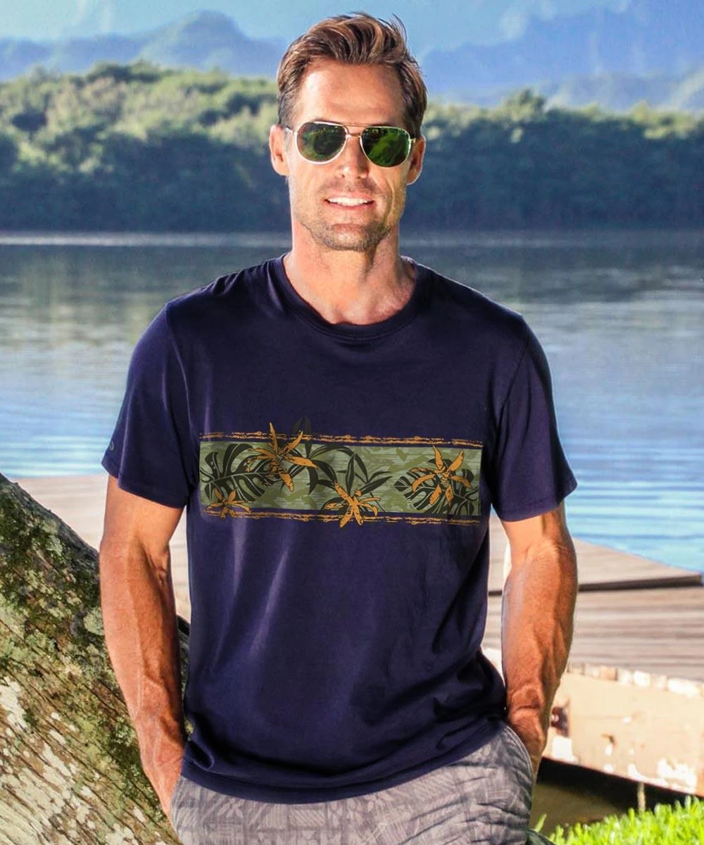 Piko Band - Indigo Short Sleeve Pima T-Shirt 3 Piko Band - Indigo Short Sleeve Pima T-Shirt