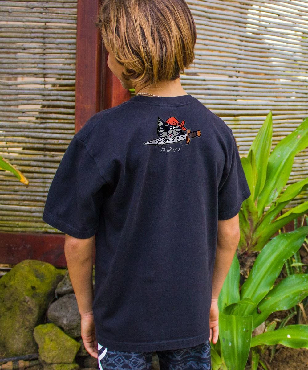 B. Kliban Pirate Cat - Black Short Sleeve Crewneck T-Shirt 4 B. Kliban Pirate Cat - Black Short Sleeve Crewneck T-Shirt - Image 2