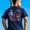 Reel Cool Grandpa - Navy Short Sleeve Crewneck T-Shirt 2 Reel Cool Grandpa - Navy Short Sleeve Crewneck T-Shirt -Freedom Style Shop 66ac579e 890b 4f81 b0cd 9ee23c931a73