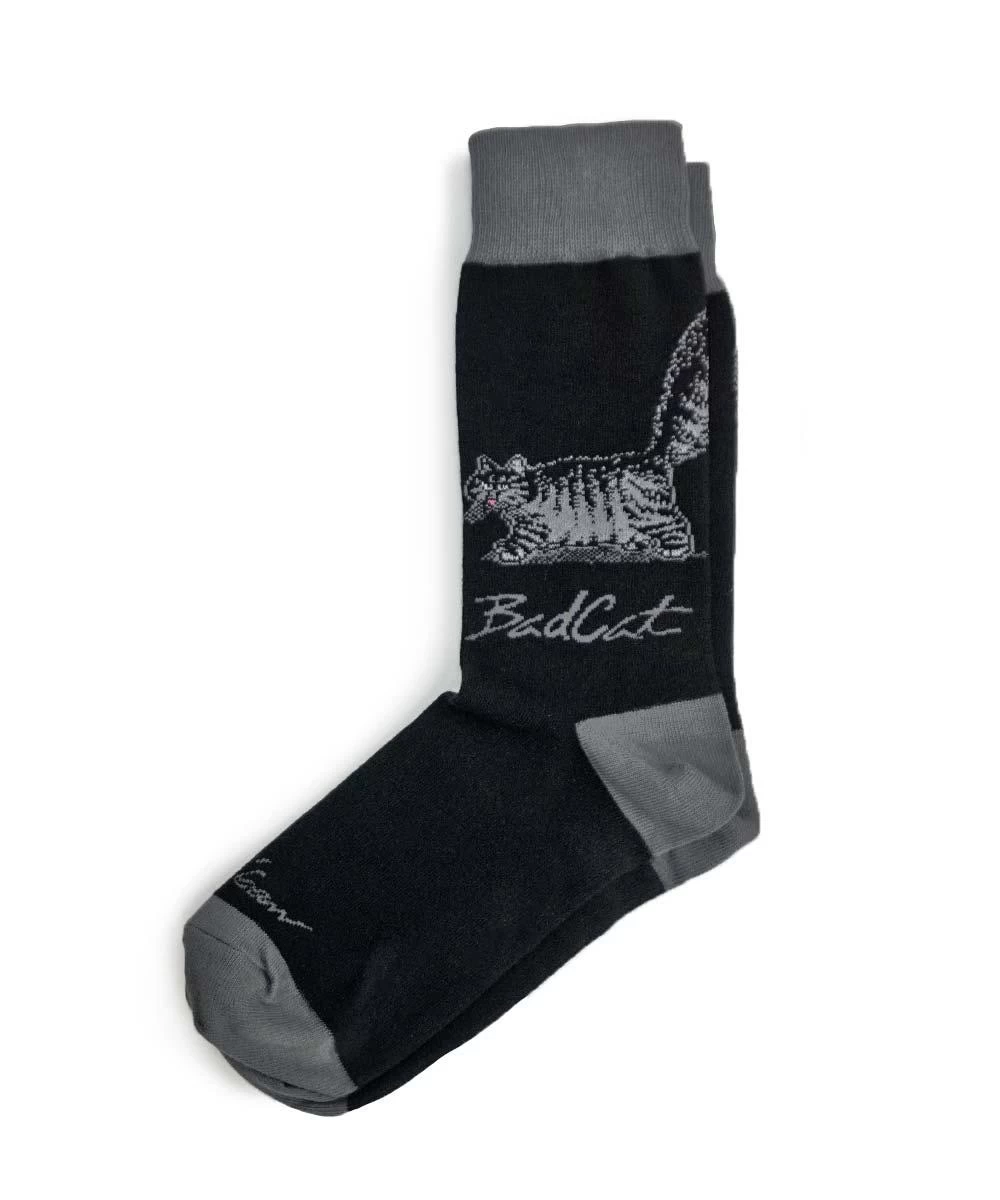 B. Kliban Bad Cat - Graphic Cotton Crew Socks 3 B. Kliban Bad Cat - Graphic Cotton Crew Socks