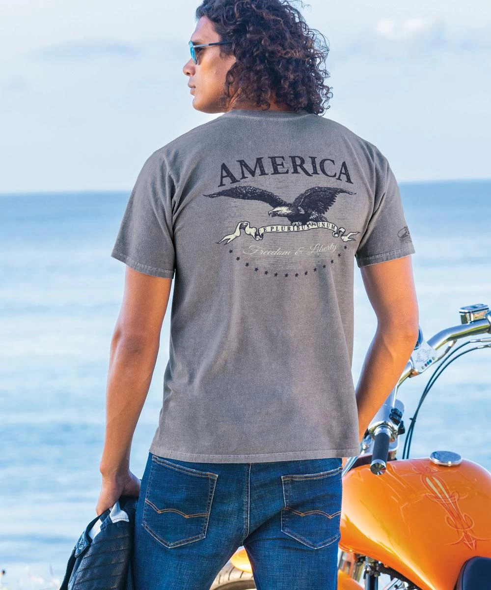 America Freedom - Crater Dyed® Short Sleeve Crewneck T-Shirt 3 America Freedom - Crater Dyed® Short Sleeve Crewneck T-Shirt