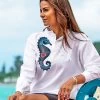 Seahorse Floral - White Long Sleeve Lightweight Pullover 2 Seahorse Floral - White Long Sleeve Lightweight Pullover -Freedom Style Shop 71f8654d 23ef 4a98 8cb8 c17529696d49