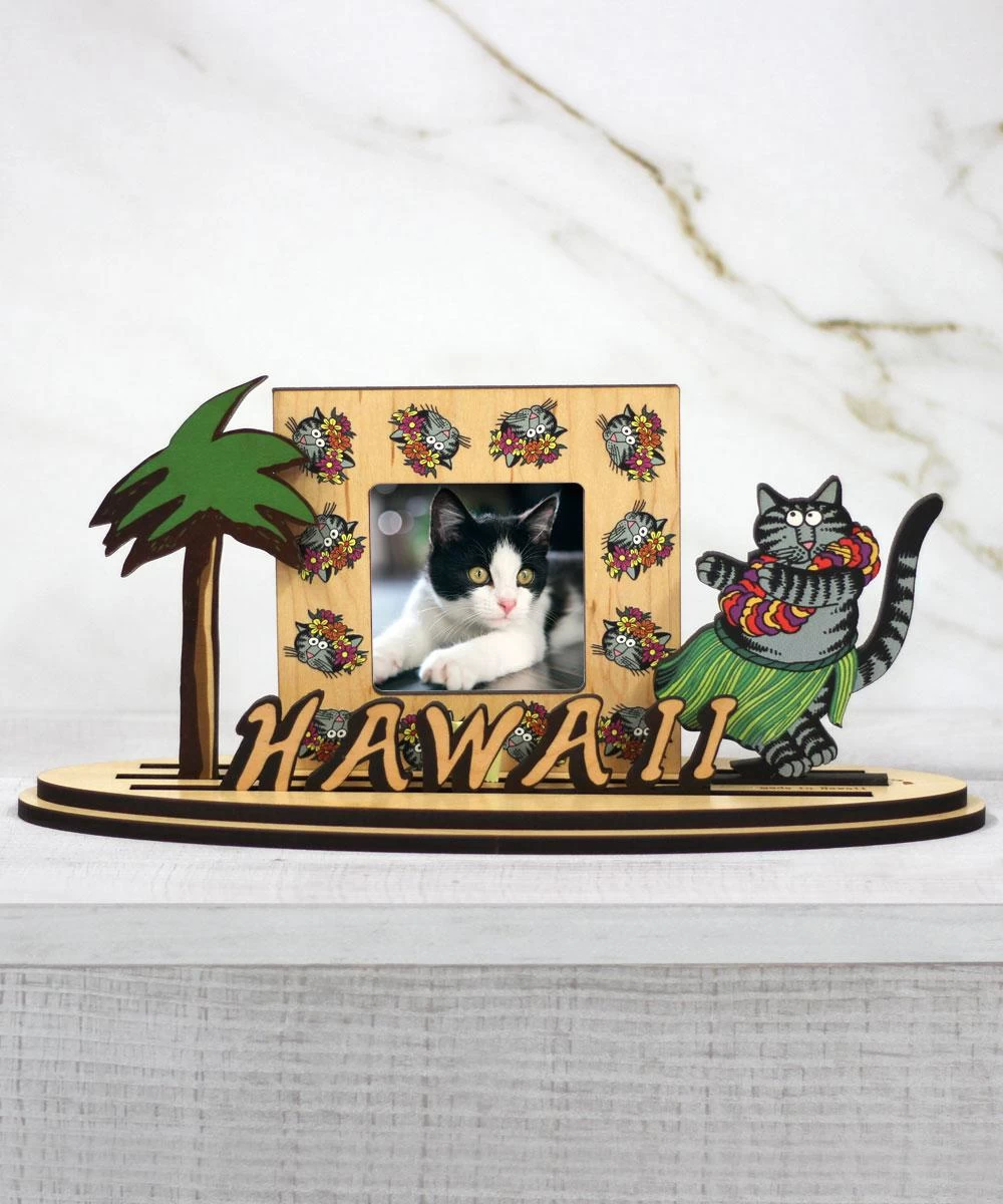 B. Kliban Hula Cat - Picture Frame 4-Piece Longboard Letters Set 4 B. Kliban Hula Cat - Picture Frame 4-Piece Longboard Letters Set - Image 2
