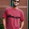 Lava Flow - Paradise Red Dyed Short Sleeve Crewneck T-Shirt -Freedom Style Shop 753ac487 eb62 420b ac72 d156942af2ef