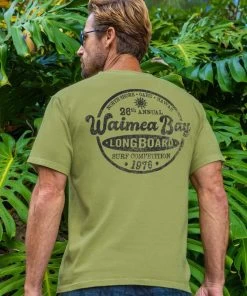 Waimea Bay Longboard Competition - Hemp Dyed Short Sleeve Crewneck T-Shirt